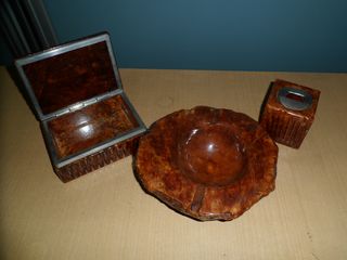 Juego de fumador de mármol