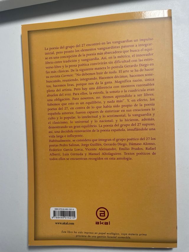 Antología poética del Grupo del 27