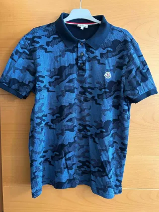 Polo Moncler Camuflaje Azul Talla XL