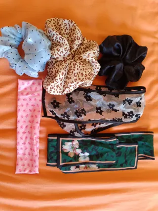 Lote Accesorios Pelo: Coleteros, Lazos y Diadema