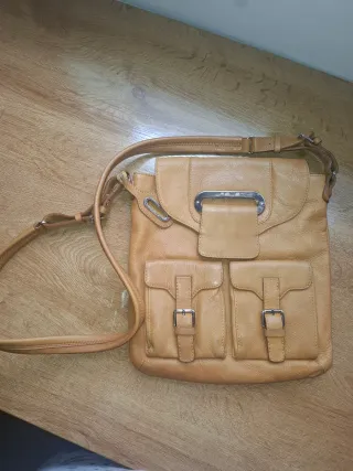 Bolso bandolera piel auténtica