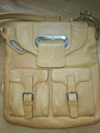 Bolso bandolera piel auténtica