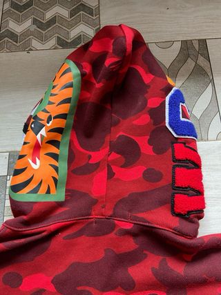 Sudadera Bathing Ape Roja Camuflaje