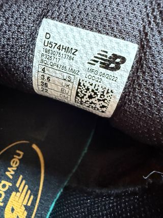 Zapatillas New Balance U574HMZ Negro Talla 36