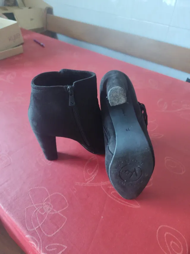 Botines tacón mujer negros