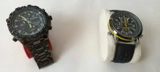 Lote 2 relojes hombre negro/plata
