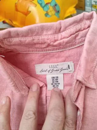 Camisa niño L.O.G.G. salmón 7-8 años