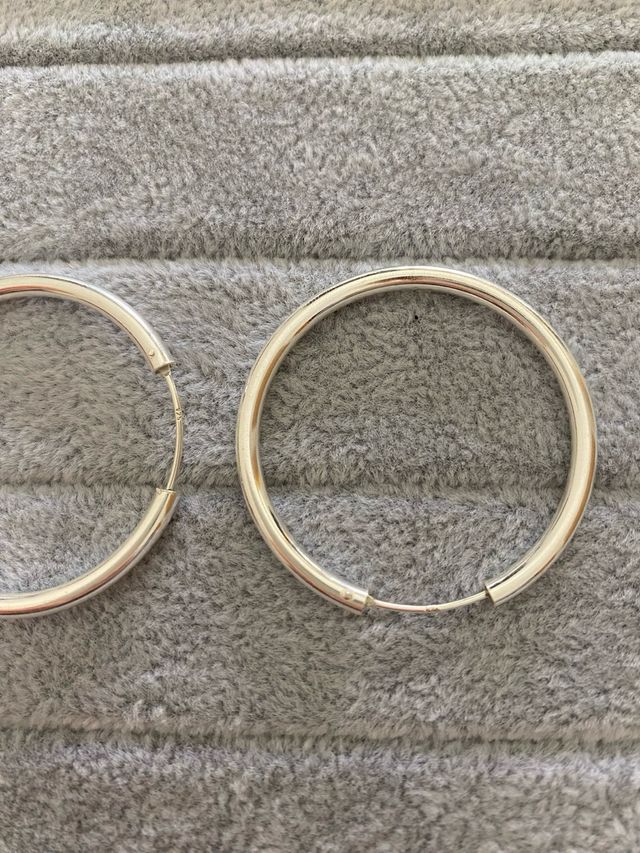 Aros Plata de Ley 925 - 3mm x 40mm