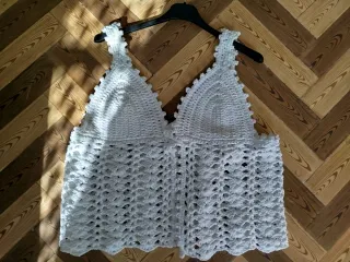Top Crochet Blanco Talla Única