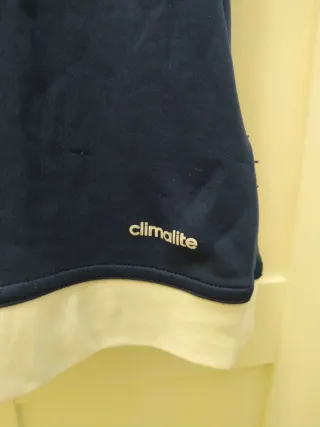 Camiseta Adidas Climalite Azul y Blanca