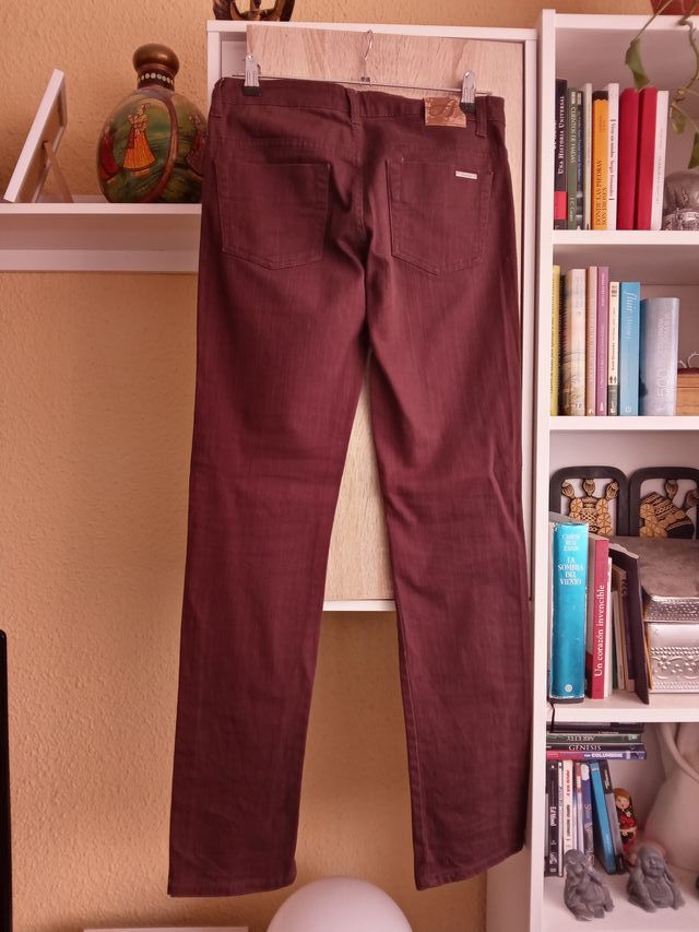 (L) Pantalón vaquero largo recto de Amichi