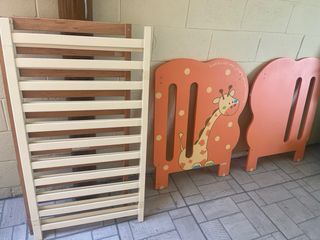 Cuna Micuna Naranja Jirafa, incluido colchón