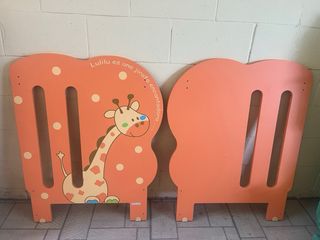 Cuna Micuna Naranja Jirafa, incluido colchón