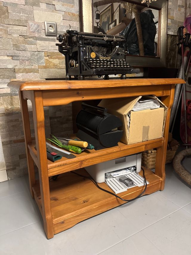 Mesa auxiliar de madera de pino maciza