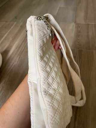 Bolso blanco acolchado mujer
