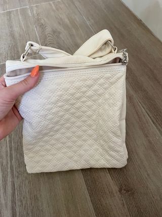 Bolso blanco acolchado mujer