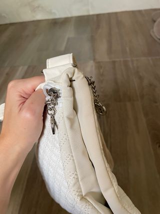 Bolso blanco acolchado mujer