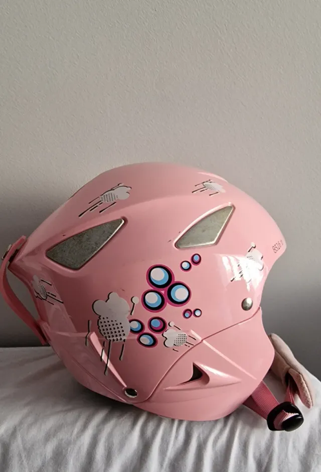 Casco de esquí infantil rosa talla S