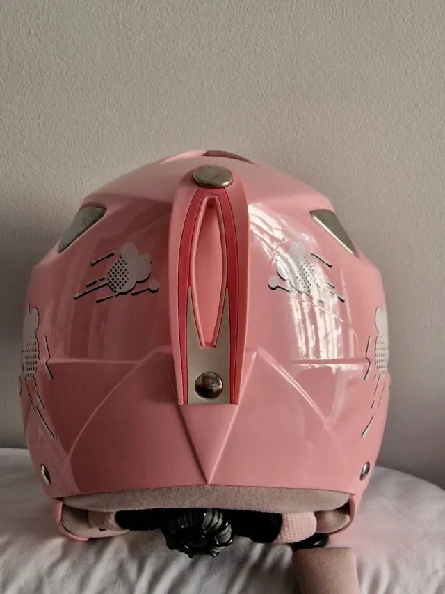 Casco de esquí infantil rosa talla S