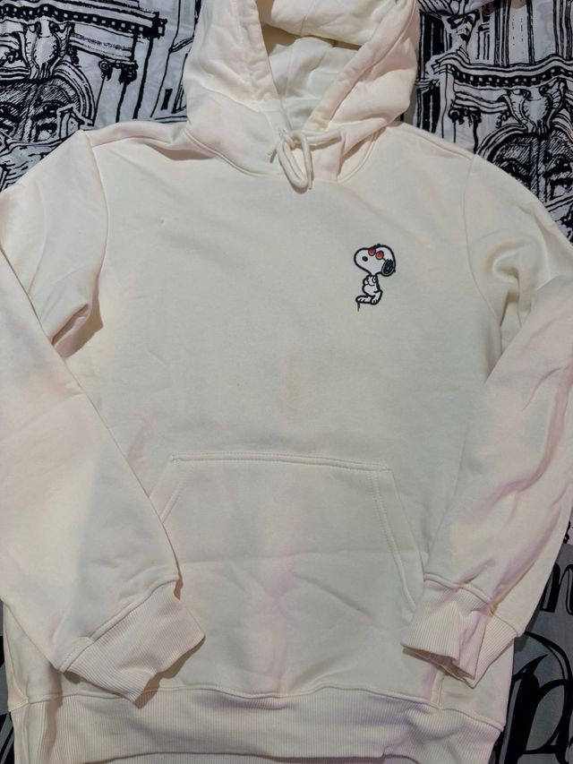 Sudadera H&M Snoopy Beige