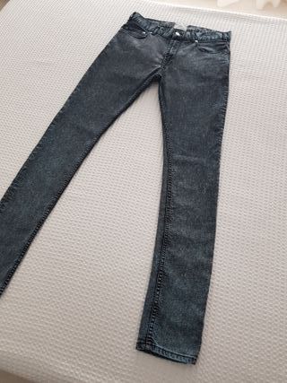 Pantalón Vaquero Ajustado Azul Pull&Bear