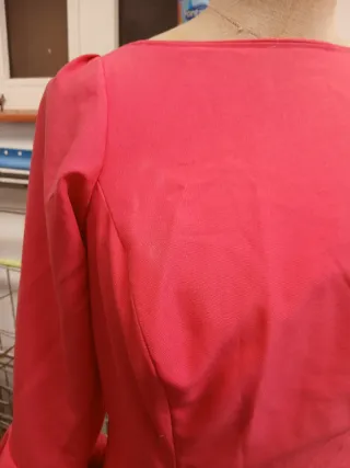 Vestido Flamenca Rosa Volantes Talla Única