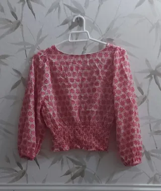 Camisa corta floral S sin estrenar