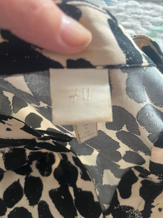 Vestido H&M Animal Print Beige y Negro