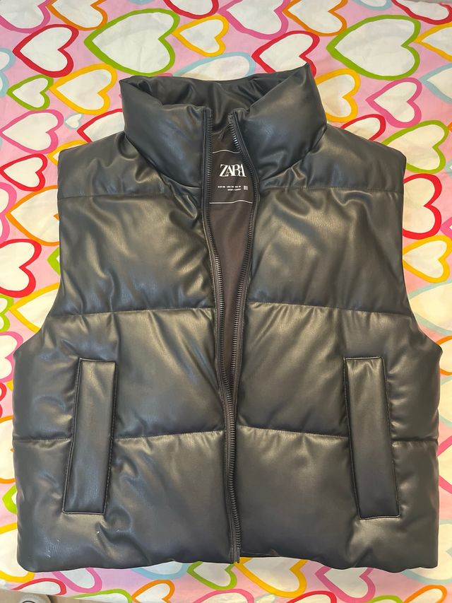 Chaleco acolchado negro Zara