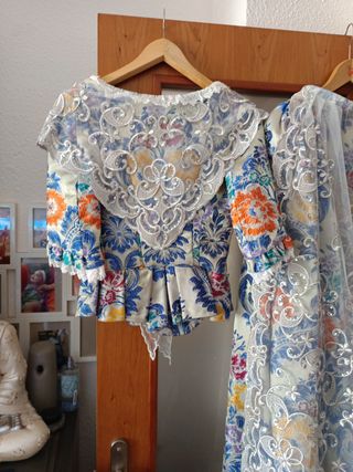 Traje de Fallera Talla 34 Multicolor