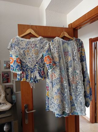 Traje de Fallera Talla 34 Multicolor