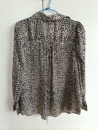Camisa Zara Leopardo Print L