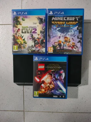 PS4 + 3 Juegos: Plants vs Zombies, Minecraft, Lego