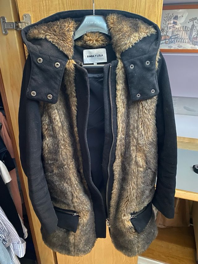 Abrigo Bimba y Lola Negro y Marrón