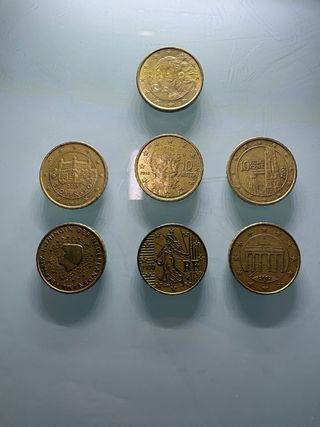 Colección de monedas 10 céntimos raras.