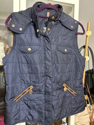 Chaleco Massimo Dutti Azul Mujer