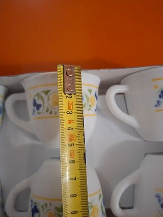 Set de 6 tazas de café de porcelana