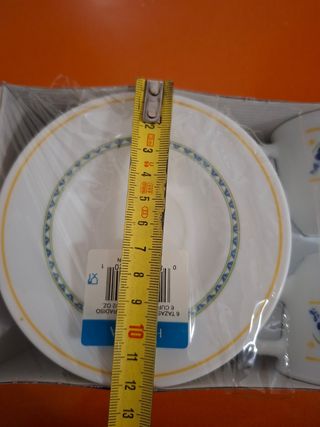 Set de 6 tazas de café de porcelana