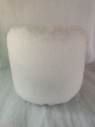 Puff artesanal terciopelo verde botella52x52x48 cm