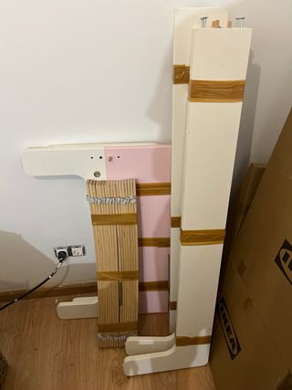 Cama extensible SLÄKT blanca y rosa 80x200 cm