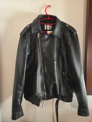 Chaqueta Biker Pull&Bear Negra Sin Estrenar