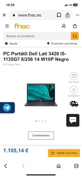 Portátil Dell Pantalla Táctil 