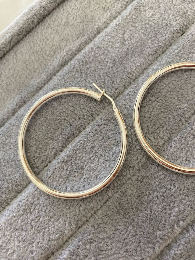 Aros Plata de Ley 925 - 3mm x 40mm