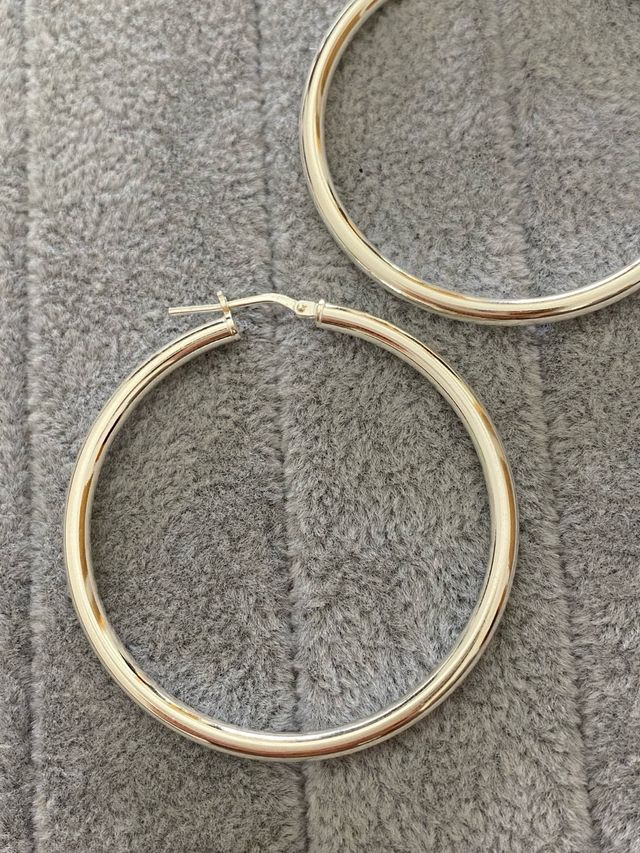 Aros Plata de Ley 925 - 3mm x 40mm