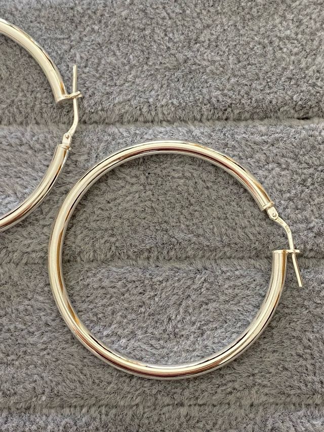 Aros Plata de Ley 925 - 3mm x 40mm