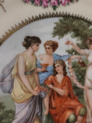 Platos antiguos de porcelana Sajonia