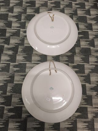 Platos antiguos de porcelana Sajonia