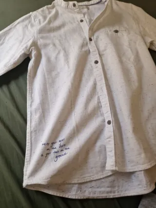 Camisa Zara Niño Blanca Talla XS