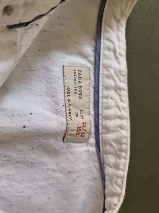 Camisa Zara Niño Blanca Talla XS