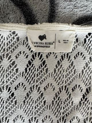 Top La Vecina Rubia-Springfield Blanco Talla L